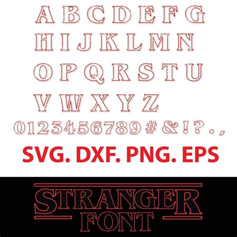 Font generator stranger things. On August 16th, Nelson Cash engineer Michael McMillian announced the launch of their Make It Stranger [1] Stranger Things type generator. The web application allows users to input keywords into a top and bottom field, which are subsequently made into a title card resembling the typeface used in the Stranger Things opening sequence (shown below). 