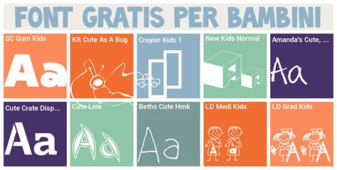 Font gratuiti - bambini