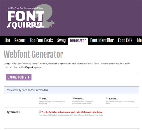 Font squirrel webfont generator.  This How to create a webfont kit using...
