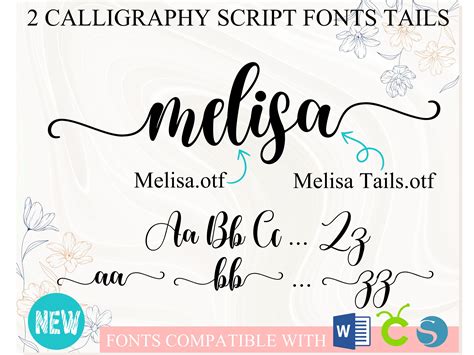 Font with Tails Fancy Font Font for Cricut Cursive Font Etsy