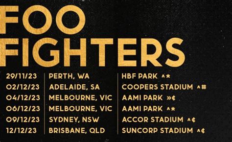 Foo Fighters Melbourne Tickets, AAMI Park, 6 December 2024