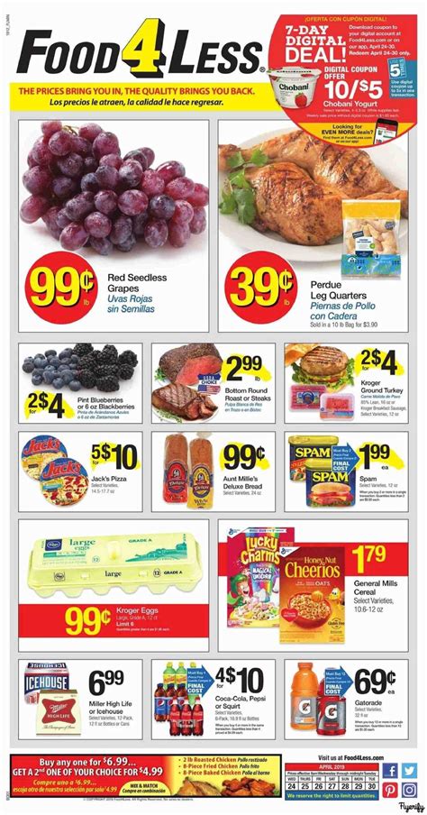 View your California Weekly Ad Food 4 Less online. Find sales, special offers, coupons and more. Valid from Sep 27 to Oct 03. ... Valid Sep 27 - Oct 03, 2023 change weekly ad California Weekly Ad. Valid Sep 27 - Oct 03 View Ad. Preview! California Weekly Ad. Valid Sep 27 - Oct 03 View Ad. Cheers to Great Deals! Valid Sep 27 - Oct 03. 