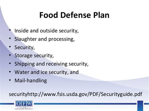 Food Defense Guidelines for Slaughter and …