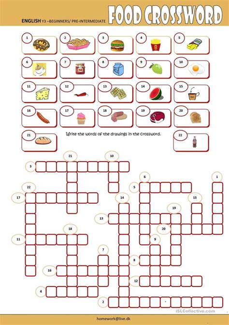 Food Fight Sounds Crossword
