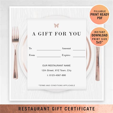 Food Gift Certificates
