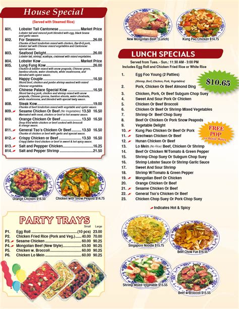 Food Menu - China Palace