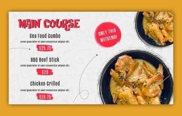 Food Menu Slideshow After Effects Templates Motion Array