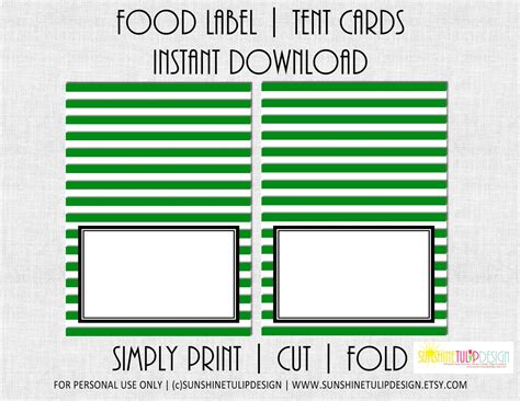 Food Tent Template