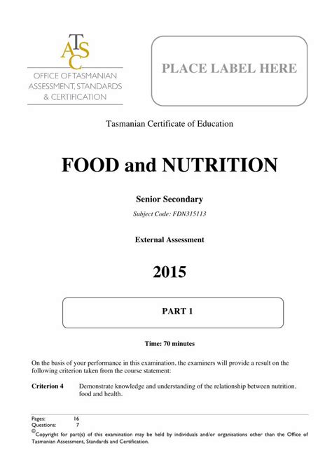 Food and Nutrition - Department of Education