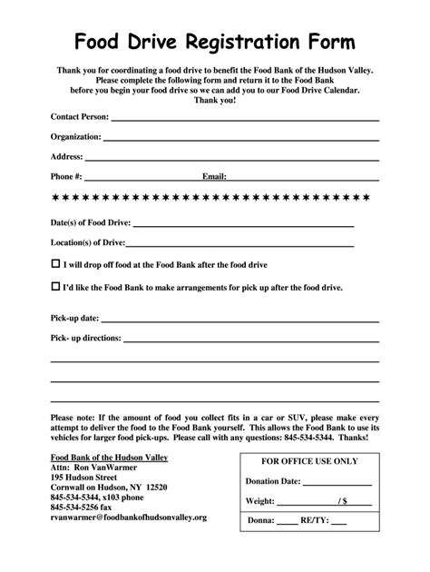 Food bank application form: Fill out & sign online