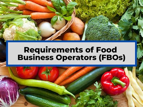Food business operator fbo registration.  Food Business Operator (FBO):...