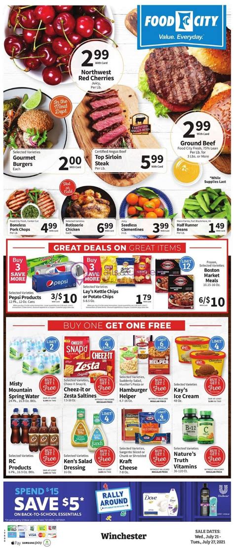 Food City iOS Mobile App Download Food City Android Mobile App Download; ... Next This site is ... Weekly Ads Our now clickable Weekly Ad allows you to easily shop the latest special savings and everyday values - all in one place. Shop the ad by list or print view.