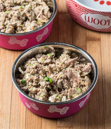 Food for dog homemade. You'll need about 3/4-1 cup of DRY brown rice to make 2 cups of cooked brown rice. Cook the rice according to the instructions on the packaging. Mash the boiled egg. Combine the egg, cooked brown ... 