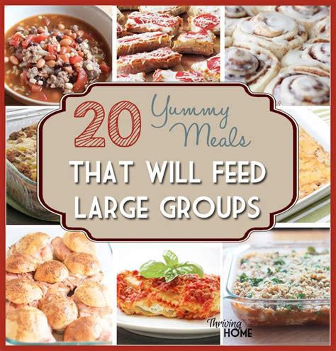 Food for large groups recipes. Slow cooker recipes are excellent, or assemble and bake recipes. Delegate the sides, toppings, and drinks! This is a great way to alleviate some of the stress of hosting. Assign people to bring sides, toppings, and drinks for the party. 21 Easy Meals for Large Groups. All these recipes are easy to make, budget … 