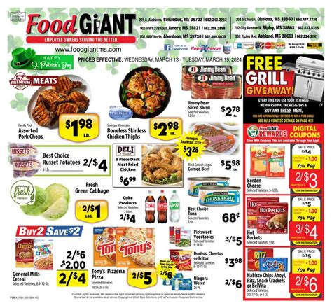 Food giant aberdeen ms. Here on Tiendeo, we have all the catalogues so you won't miss out on any online promotions from Food Giant or any other shops in the Grocery & Drug category in Aberdeen MS. There is currently 1 Food Giant catalogue in Aberdeen MS. Browse the latest Food Giant catalogue in Aberdeen MS "Food Giant weekly ad" valid from from 18/4 to until 23/4 and ... 