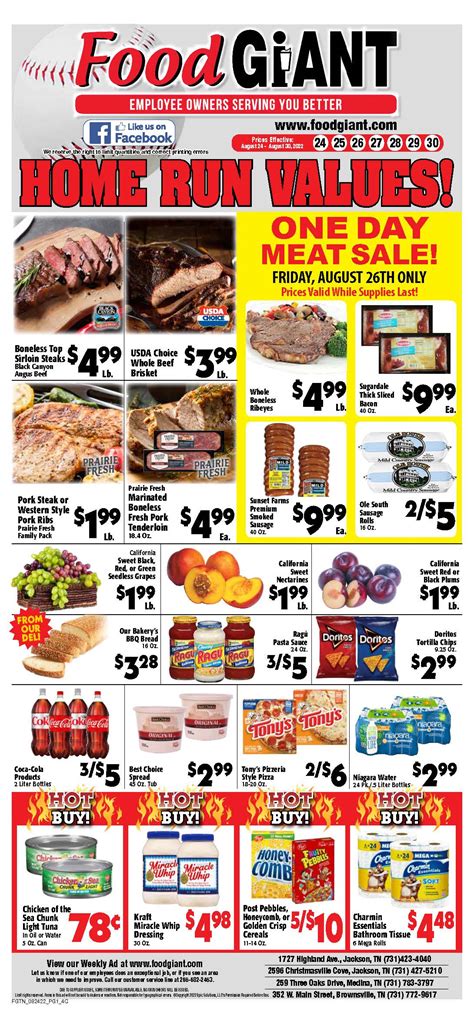 Food giant brownsville tn weekly ad. Things To Know About Food giant brownsville tn weekly ad. 