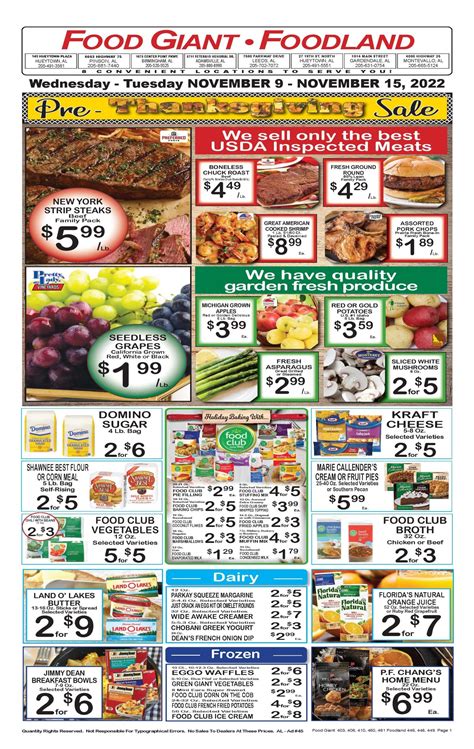 Food giant weekly ad pinson al. Weekly Ad 10/27/2021. Save This Article! 