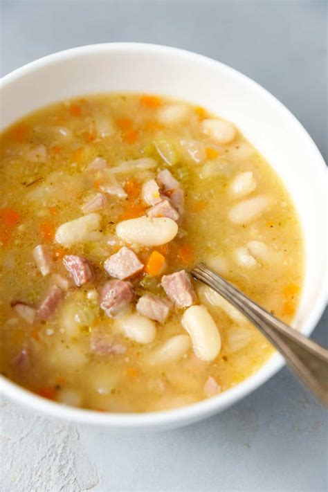 Alton Brown’s Ham and Bean Soup is a hearty dish made with great nor