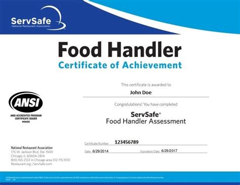The ServSafe Food Handler Certificate verifies basic food safety knowledge and is for individuals in food handler employee-level positions. Upon successful completion of the ANAB ASTM 2659 accredited Food Handler course and 40-question exam, the employee will receive a Certificate of Achievement from the National Restaurant Association that …