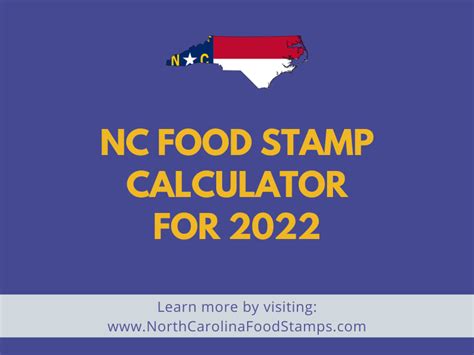 Food stamps north carolina eligibility calculator. 1-800-662-7030. In the Raleigh area or outside of North Carolina, call: 919-855-4400. Hearing impaired callers can dial our TTY line: 1-877-452-2514. NC Food Stamp Website. The North Carolina Food Stamp Program (SNAP) provides nutrition assistance to low-income individuals and families. Determine your eligibility for this benefit. 
