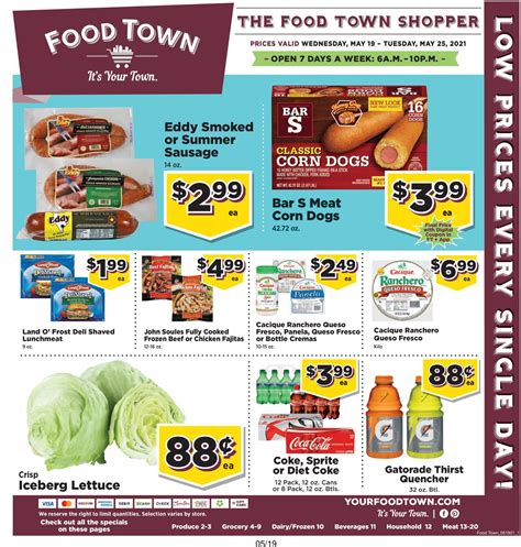Monday – Sunday | 6 a.m. – 10 p.m. Phone: 281.272.9013 | EMAIL STORE. VIEW WEEKLY AD. GET DELIVERY. DIGITAL COUPONS. Your Food Town at 442 W. Little York is proud to be your neighborhood grocery store! Stop by and save big with low prices on quality meat cut fresh in-store, great dairy products, international offerings, fresh produce ... . 