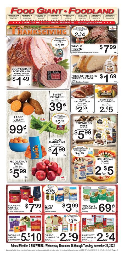 Foodgiant adamsville. next post: Adamsville Food Giant; Find the Food Giant Nearest You. Store Locator. Food Giant. Coupons Weekly Ads Recipes. About Our Company ... 