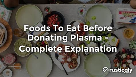 Foods To Eat Before Donating Plasma Complete Answer