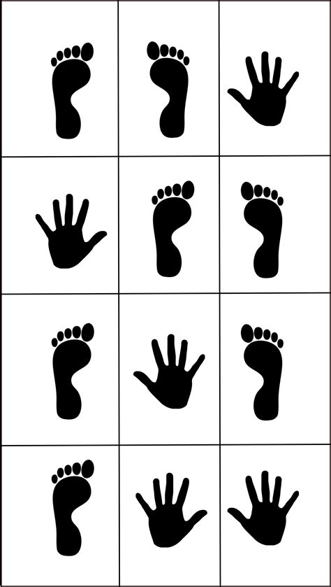 Foot And Hand Game Printable