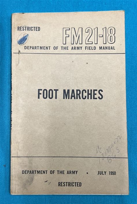 Foot marches field manual no 21 28. - Manuale di oxford di ematologia clinica.