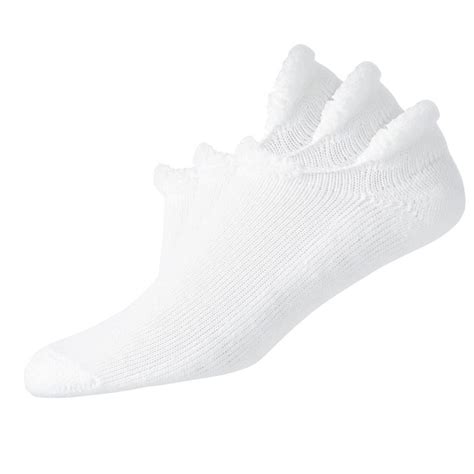 FootJoy Cotton Sof Women Comfortable Socks - 6 Pairs / White