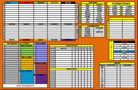 Football Call Sheet Template Excel