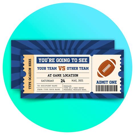 Football Game Ticket Template