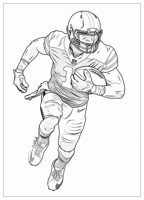 Football Player Coloring Shee