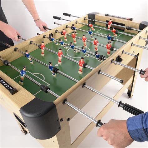 Football games table football. Product Features: 'Contents: 1 Football table, 2 Footballs, Instructions. Ambassador Games Tables are the "Next Generation" of games tables. The patented design allows for assembly in minutes instead of hours without the need for any tools, enables both table and tabletop playing modes, is compact for storage, and is more stable and durable than … 