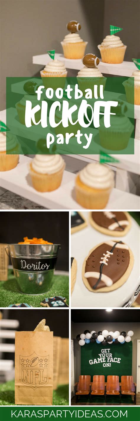 Football kickoff party. Jan 20, 2017 · Name That Referee Football Signal Game and Free Printables. A Whimsical Kickoff Party with a Referee theme calls for a game with a nod towards the officials. Do you know what the signals mean? This fun game will showcase how much your guests know about the game of football. Be sure and have a prize on hand for the winner. 