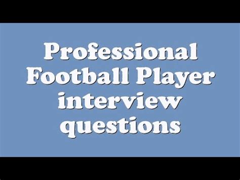 Football player interview questions and answers.  Biomes are areas wit...