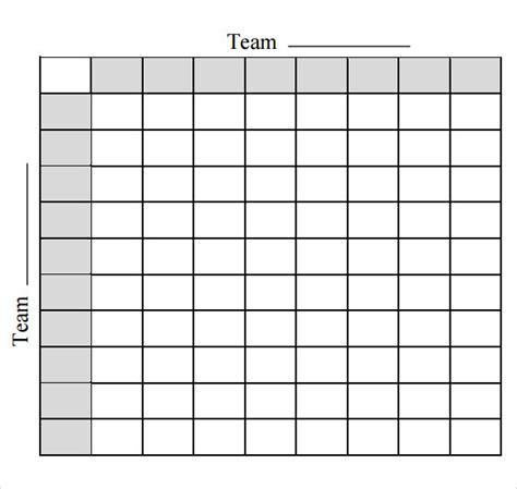 Football pool square template 100 squares printable 50 grid bowl s