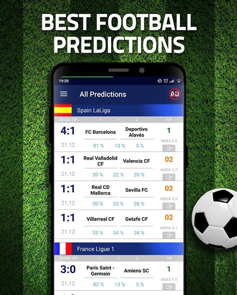 Football predictions app.  Explore precise AI-generated football forecasts and ...