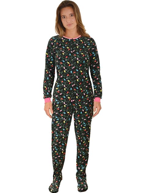 Footed Pajamas Womens Pajamas & Loungewear - Walmart.com