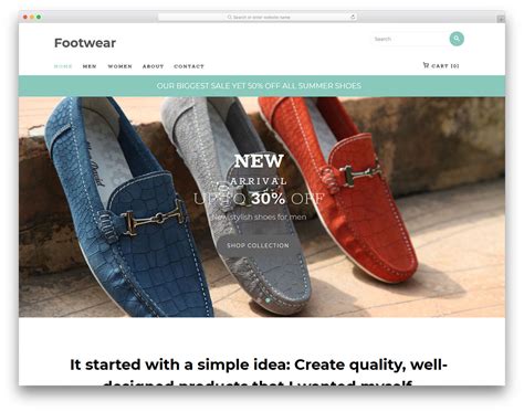 Footwear Free Shoe Store Website Template 2021 Colorlib