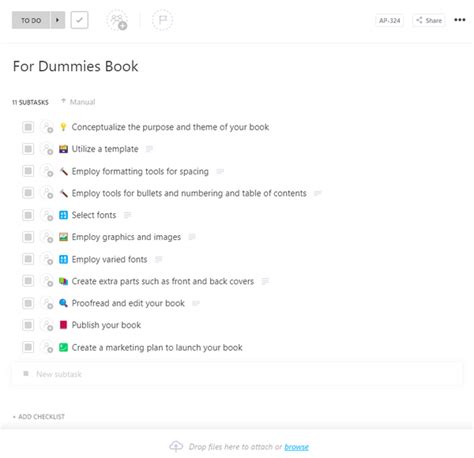 For Dummies Book Template by ClickUp™