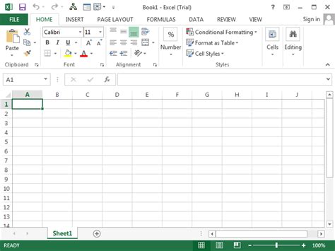For free MS Excel 2013 new