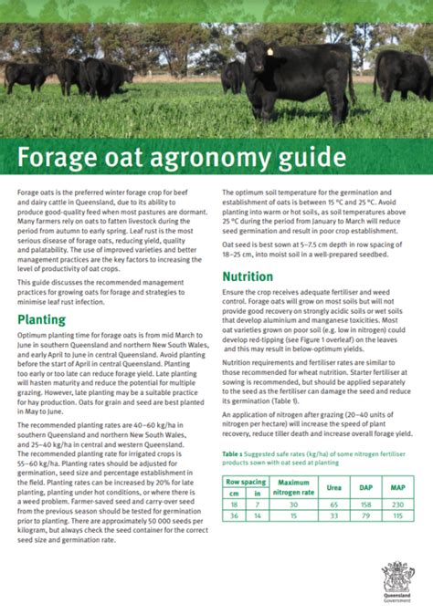 Forage Oat Agronomy Guide - FutureBeef