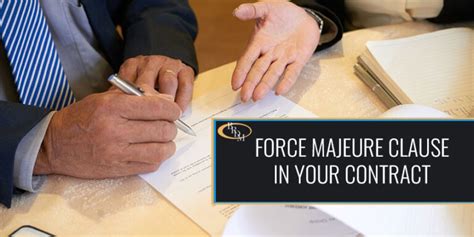 Force majeure clause in contract