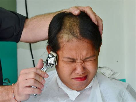 Forced women headshave. Feb 19, 2020 · However, because some of the women in the head-shaving video are visibly crying, netizens have questioned whether they consented to the procedure, or whether it was forced upon them. On social app WeChat, a scathing commentary titled “Please Stop Using Women’s Bodies as Propaganda Tools” has been viewed over 100,000 times, the maximum ... 