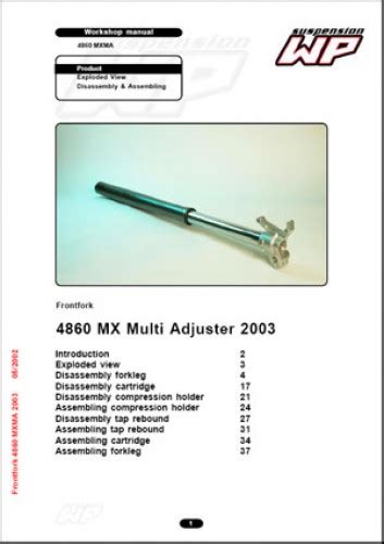 Forcella ktm wp 4860 mxma manuale officina 2005 2007. - Ford cl40 erickson compact loader master illustrated parts list manual book.