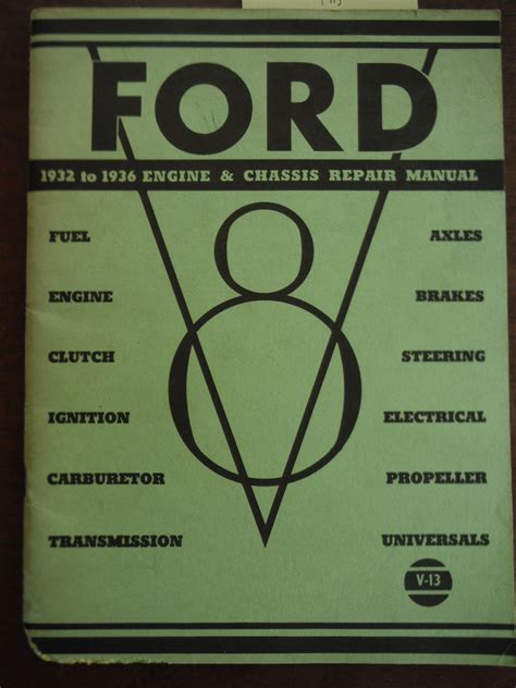 Ford 1932 to 1936 engine chassis repair manual. - Fossil collectors handbook finding identifying preparing displaying.