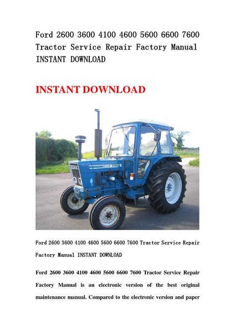 Ford 2600 tractor service manual on cd. - Engine repair manual 1985 mercury 35 hp.