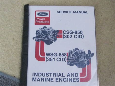 Ford 302 and 351 marine service manual. - The quality technicians handbook 6th edition.