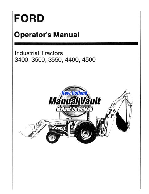 Ford 3400 3500 3550 4400 4500 tractor repair service manual. - Storie di un anno di peste.